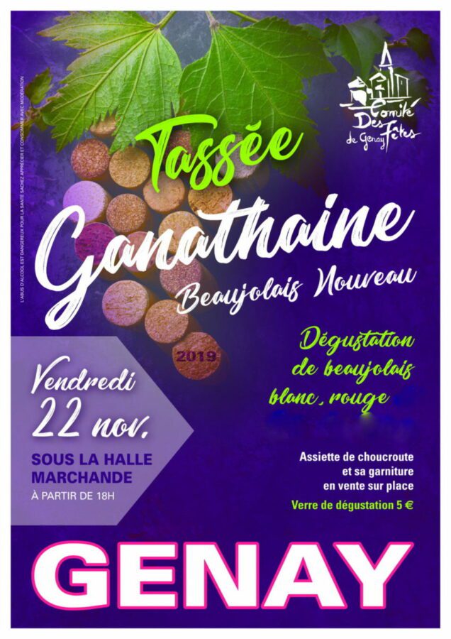 Visuel de la Tassée Ganathaine du Comité des fêtes. Vendredi 22/11 à 18h.