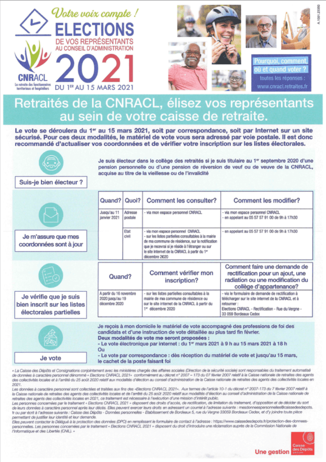 Affiche election CNRACCL 2021