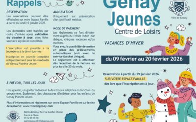 VACANCES D’HIVER : Programme du 09 au 20 février 2026